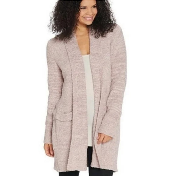 Barefoot Dreams Sweaters - Barefoot Dreams Cali Cardigan Small Beige Tan CozyChic Lite Long Sleeve Knit